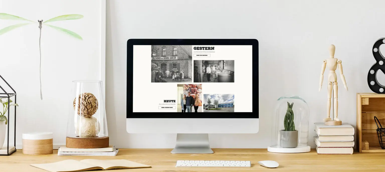 Gestaltungsansichten der Website von Goeken backen