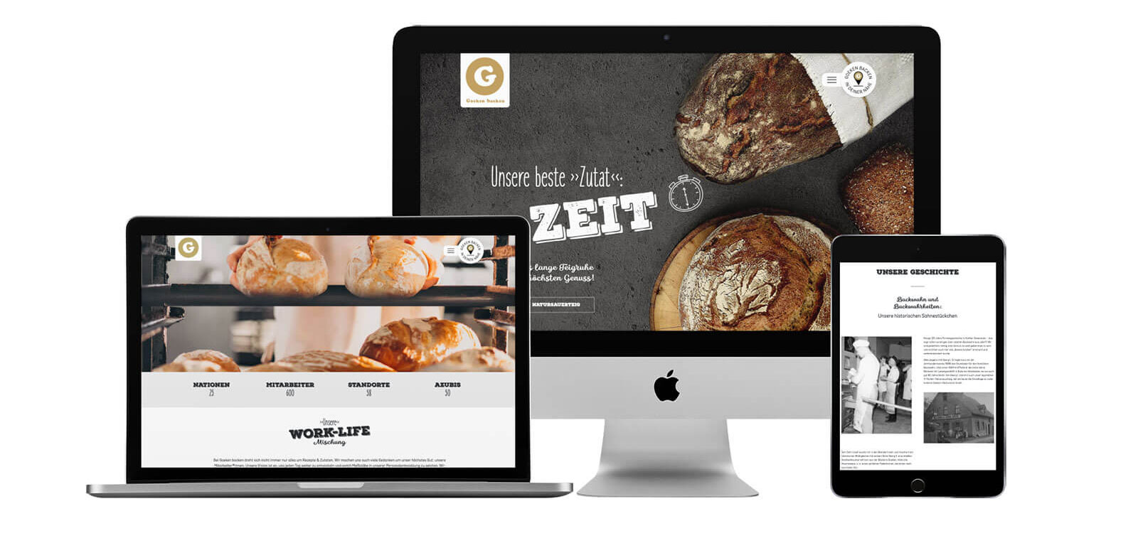 Goeken-backen-Website auf Desktop, Tablet und Smartphone