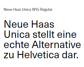 neue haas unica google font