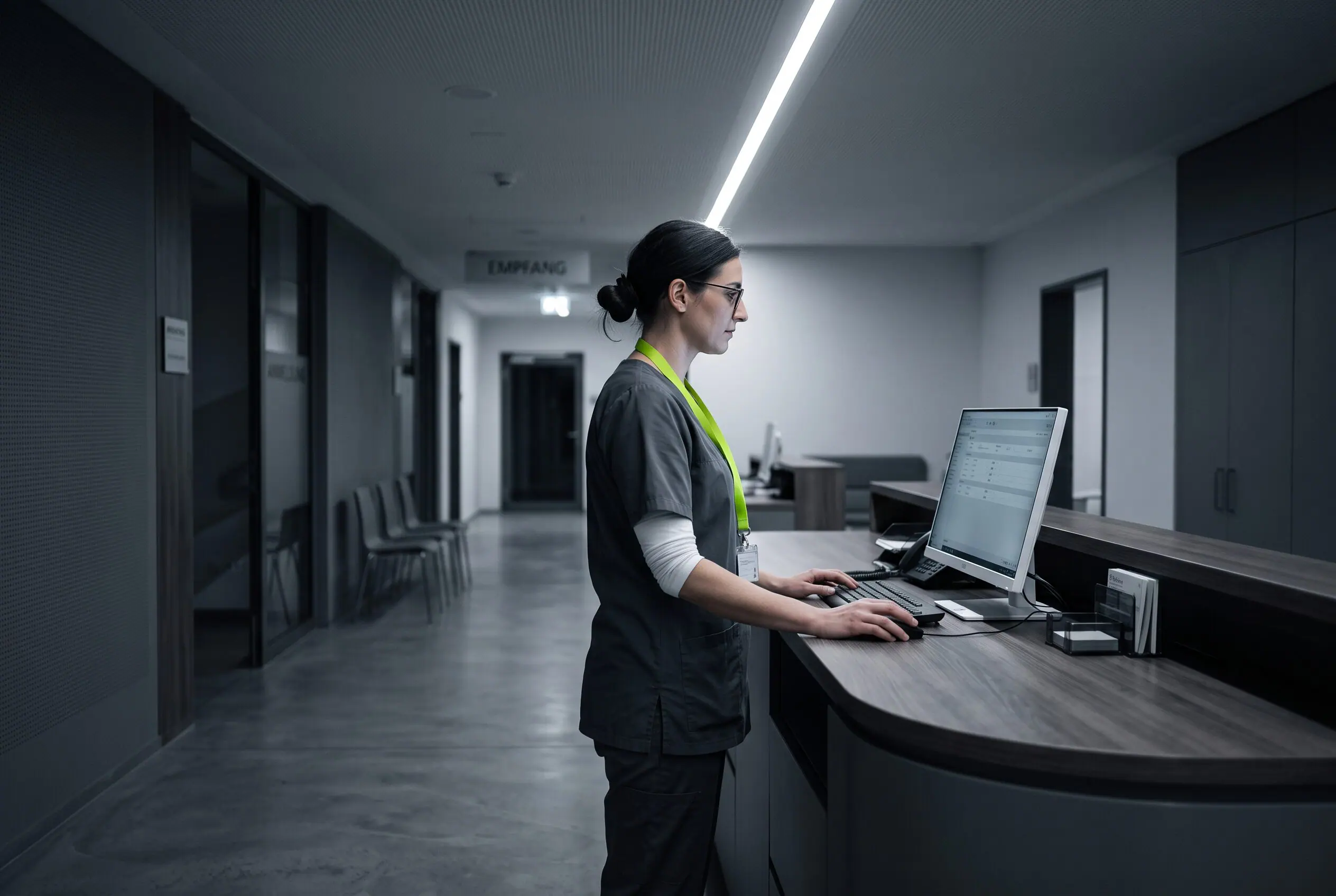 Empfangsbereich eines Klinikprojekts